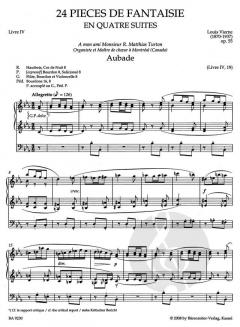 Sämtliche Orgelwerke Band 7.4 op. 55 von Louis Vierne (Download) 