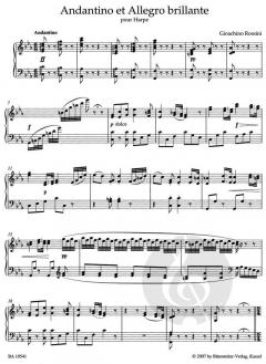 Andantino et Allegro brillante pour Harpe von Gioachino Rossini 