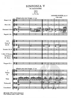 Symphonie Nr. 5 F-Dur op. 76 von Antonín Dvorák 