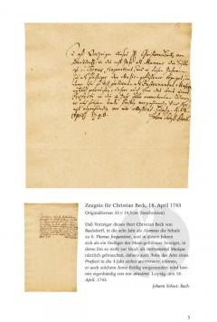 4 Zeugnisse für Präfekten des Thomanerchores (J.S. Bach) 