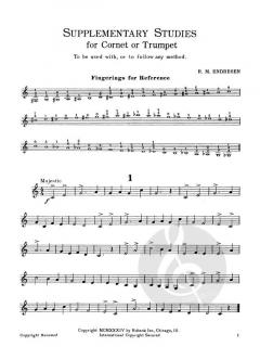 Supplementary Studies for Cornet or Trumpet von R. M. Endresen im Alle Noten Shop kaufen