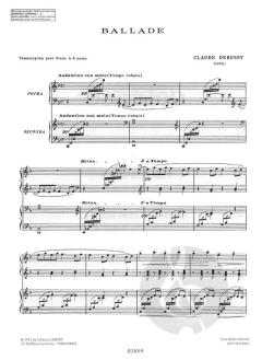 Ballade von Claude Debussy für Klavier vierhändig im Alle Noten Shop kaufen (Partitur)