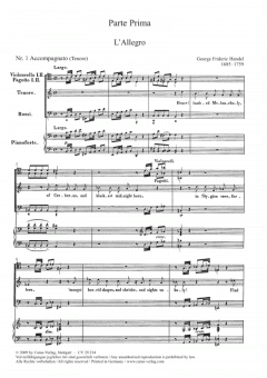 L'Allegro, il Pensieroso ed il Moderato von Georg Friedrich Händel 