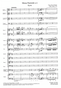 Messa Pastorale in G von Franz Xaver Richter 