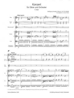 Oboenkonzert C-dur KV 314 (285d) von Wolfgang Amadeus Mozart 
