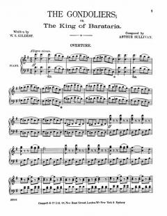 The Gondoliers (Vocal Score) von Arthur Seymour Sullivan 