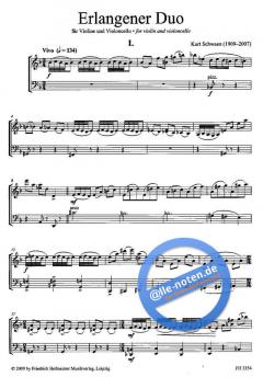 Erlangener Duo für Violine und Violoncello von Kurt Schwaen 