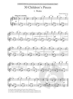 30 Children's Pieces op. 27 von Dmitrij B. Kabalevski 