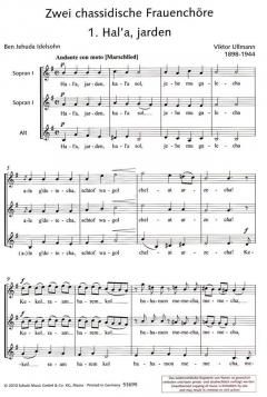 Zwei chassidische Frauenchöre von Viktor Ullmann 