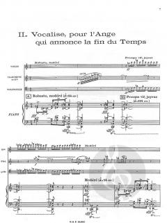 Quatuor. .Fin des Temps...Parties (Cl/Vl/Vlc/Piano (Olivier Messiaen) 