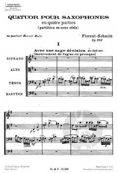 Quatuor Op. 102 von Florent Schmitt 