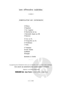 Les Offrandes Oubliees von Olivier Messiaen 