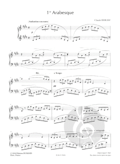 Premiere Arabesque, pour Piano von Claude Debussy 