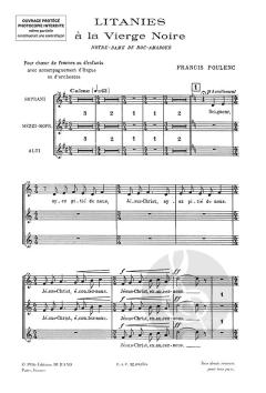 Litanies A La Vierge Noire, Notre-Dame De Rocamadour (Francis Poulenc) 