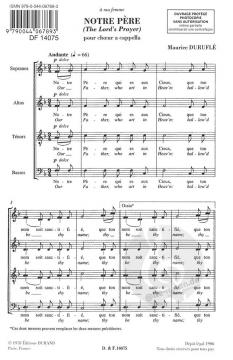 Notre Père Op. 14 (The Lord's Prayer) (Maurice Durufle) 