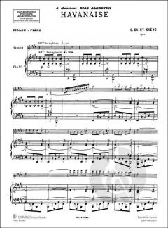 Havanaise Op 83 Violon/Piano von Camille Saint-Saëns 
