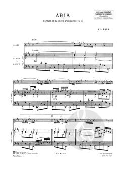 Aria pour Hautbois ou Cor Anglais/Piano von Johann Sebastian Bach 
