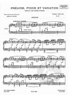 Prélude, Fugue & Variations op. 18 von Cesar Franck 
