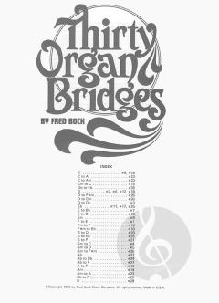 30 Organ Bridges von Fred Bock 
