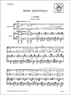Messe Solennelle (L/E) Vsc von Gioachino Rossini 