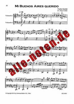 Tango Cello Duets von Carlos Gardel im Alle Noten Shop kaufen