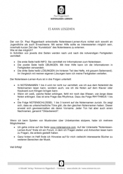 Notenlesen lernen von Paul Riggenbach 