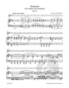 Konzert D-Dur op. 61 von Ludwig van Beethoven für Violine und Orchester im Alle Noten Shop kaufen