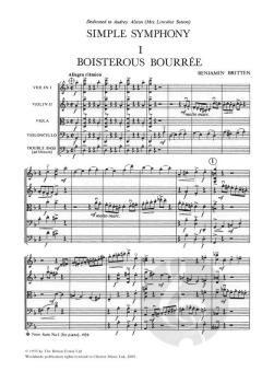 Simple Symphony for String Orchestra von Benjamin Britten 