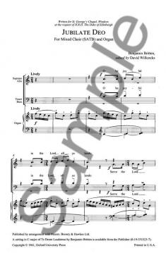 Jubilate Deo in C (Benjamin Britten) 
