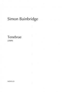 Tenebrae von Simon Bainbridge 
