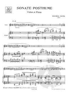 Sonate Posthume von Maurice Ravel 