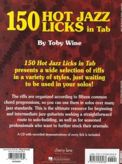 150 Hot Jazz Licks In Tab von Toby Wine 