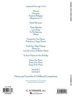 Early Piano Works von Samuel Barber 