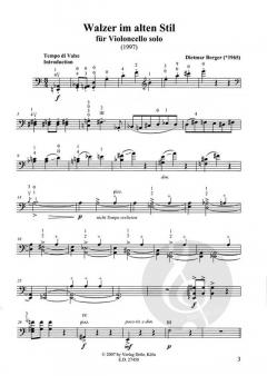 Walzer und Sequenz für Violoncello solo von Dietmar Berger im Alle Noten Shop kaufen (Partitur)