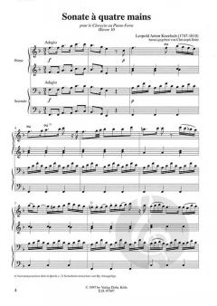 Une Sonate á quatre mains von Leopold Antonín Koželuh 