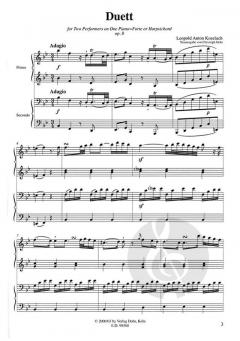 Duett op. 8 (ca. 1784) von Leopold Antonín Koželuh 