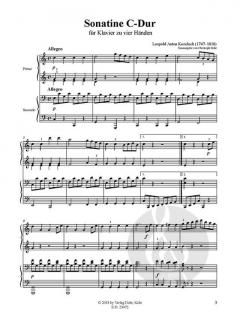 Sonatine à quatre mains von Leopold Antonín Koželuh 