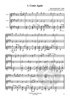 Zehn Lautensongs für drei Gitarren von John Dowland 