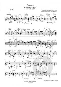 5 Sonaten für Gitarre solo von Domenico Scarlatti 