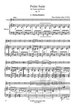 Petite Suite für Violine und Klavier von Hans-Günther Allers im Alle Noten Shop kaufen