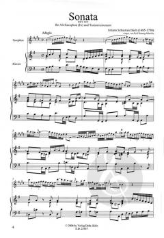 Sonata für Alt-Saxophon und Klavier von Johann Sebastian Bach 