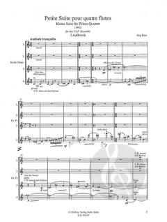 Petite Suite pour quatre flutes von Jürg Baur 