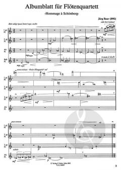 Albumblatt 'Hommage á Schönberg' von Jürg Baur 