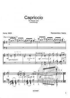 Capriccio von Reinhold Birk 