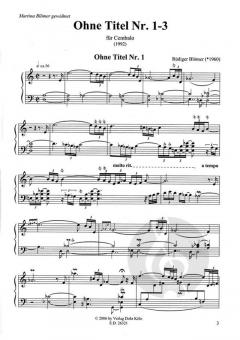 Ohne Titel Nr. 1-3 für Cembalo (Rüdiger Blömer) 