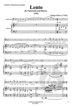 Lento und Lamento für Violoncello und Klavier von Rüdiger Blömer im Alle Noten Shop kaufen