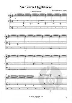 Vier kurze Orgelstücke von Ferdinand Bruckmann im Alle Noten Shop kaufen (Partitur)