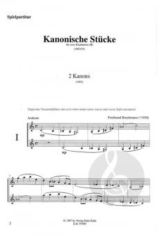 Drei Kanonische Stücke / Zwei Kanons von Ferdinand Bruckmann 
