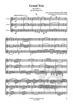 Grand Trio für drei Hörner von Louis Francois Dauprat für 3 Hörner