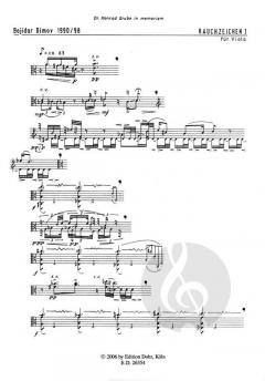 Rauchzeichen I für Viola solo von Bojidar Dimov im Alle Noten Shop kaufen